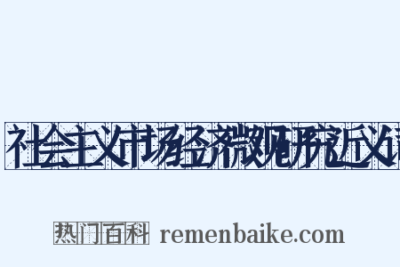 社会主义市场经济微观研究近义词是什么意思的图片